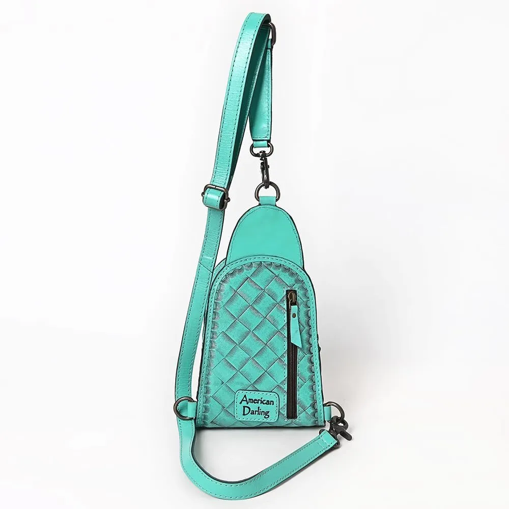 American Darling Sling Hand Tooled Leather Women Bag Western Handbag Purse| Western Handbags |Leather Bag | Handbags Summer