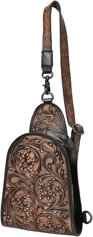 American Darling Sling Hand Tooled Leather Women Bag Western Handbag Purse| Western Handbags |Leather Bag | Handbags Summer