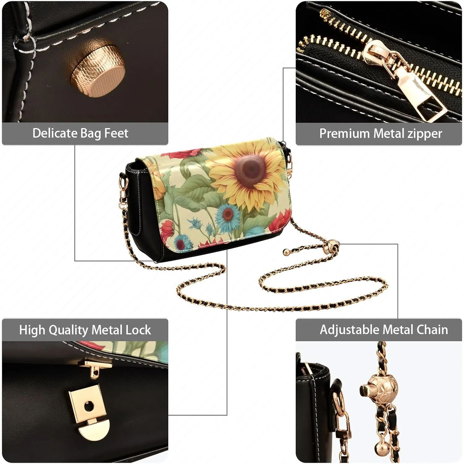American Football Balls Womens Leather Crossbody, Leather Purses for Women Crossbody Bag, Shoulder Bag with Zipper