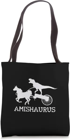 Amishaurus Dinasaur Rider Vehicle Horse Cariage Tote Bag