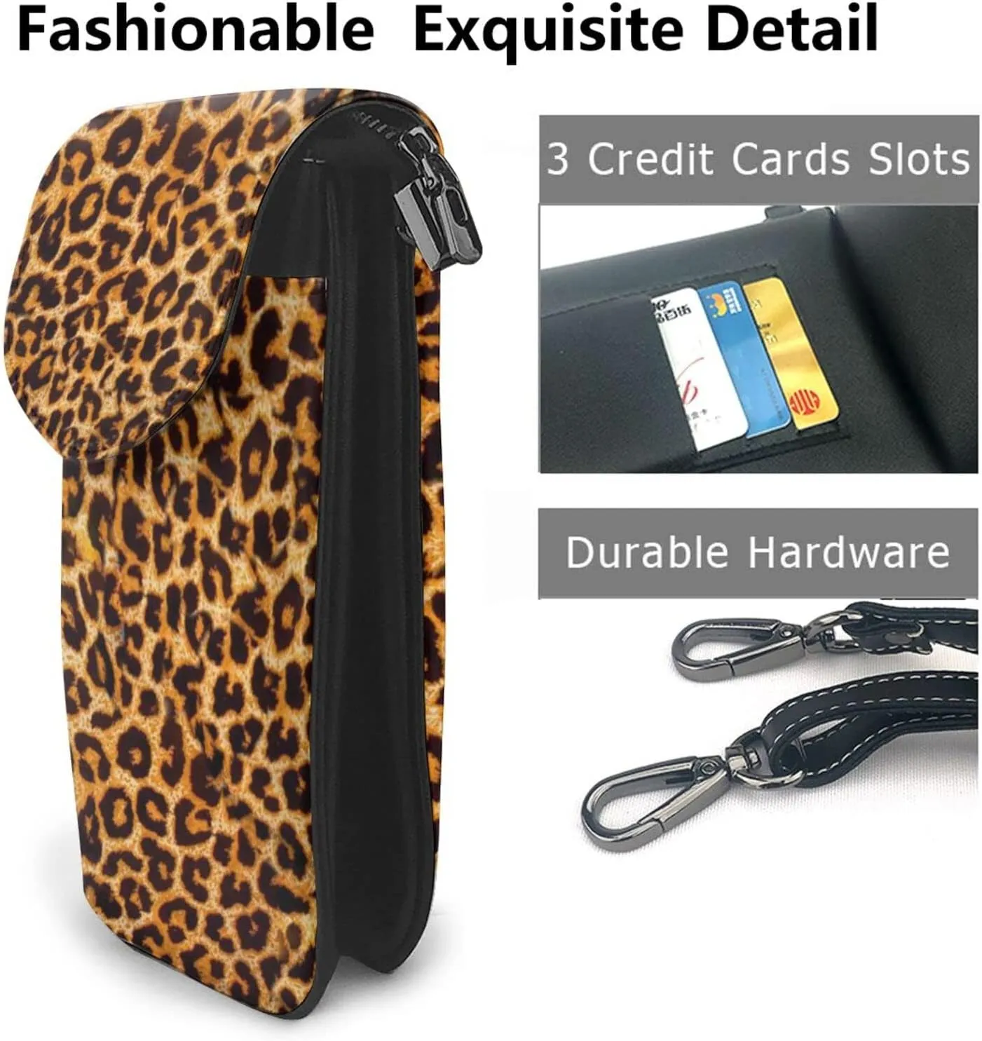 AMRANDOM Leather Small Crossbody Bags for Women Cell Phone Purse Wallet Adjustable Strap