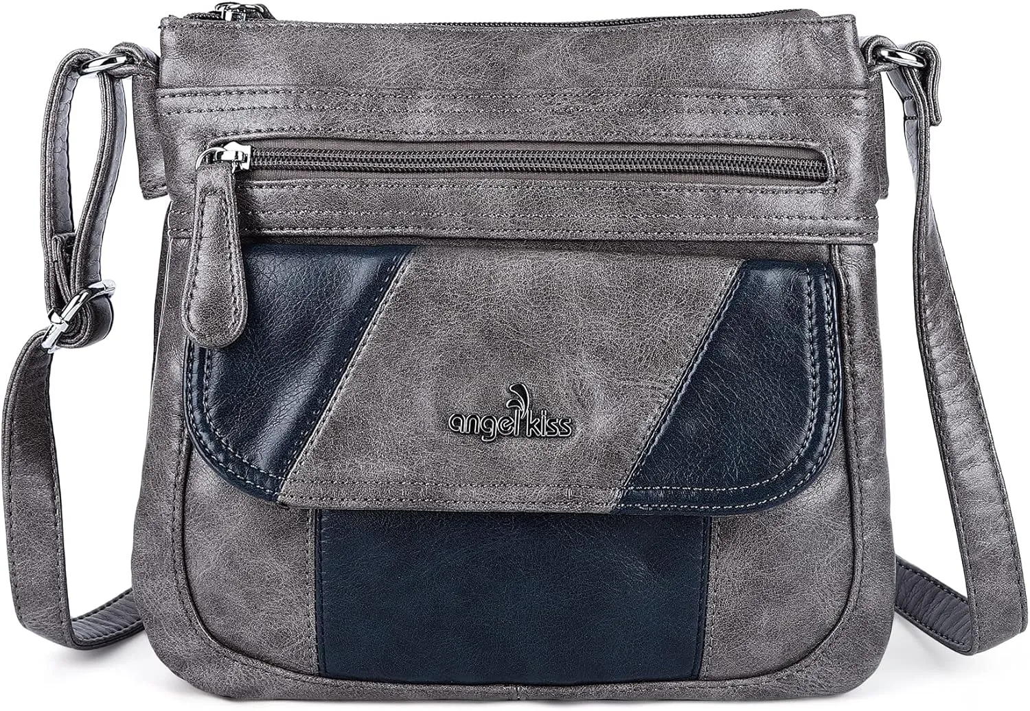 Angelkiss Small Womens Crossbody Bag Leather Shoulder Purse for Women Hobo Bag with Adjustable Shoulder Strap