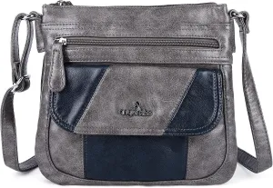 Angelkiss Small Womens Crossbody Bag Leather Shoulder Purse for Women Hobo Bag with Adjustable Shoulder Strap
