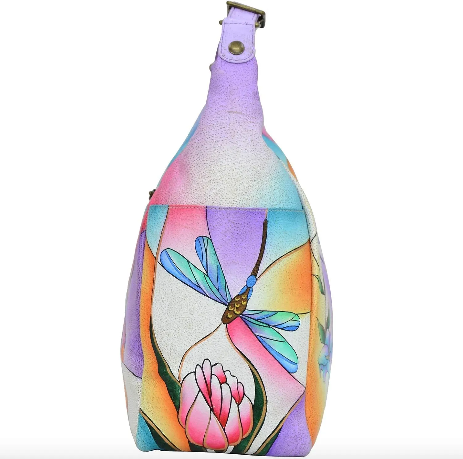 Anna By Anuschka Handpainted Large Multi Pocket Hobo