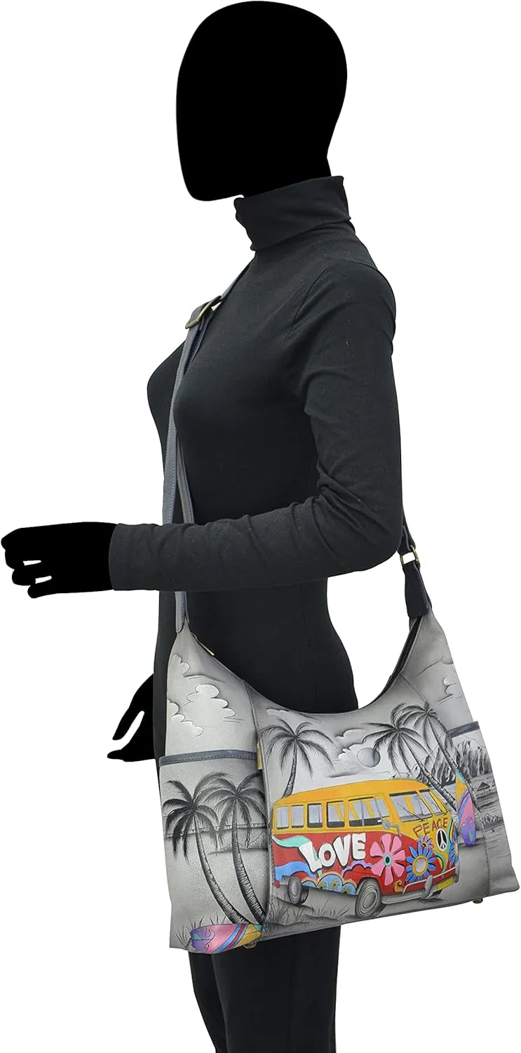 Anna by Anuschka Women's Leather Large Shoulder Hobo