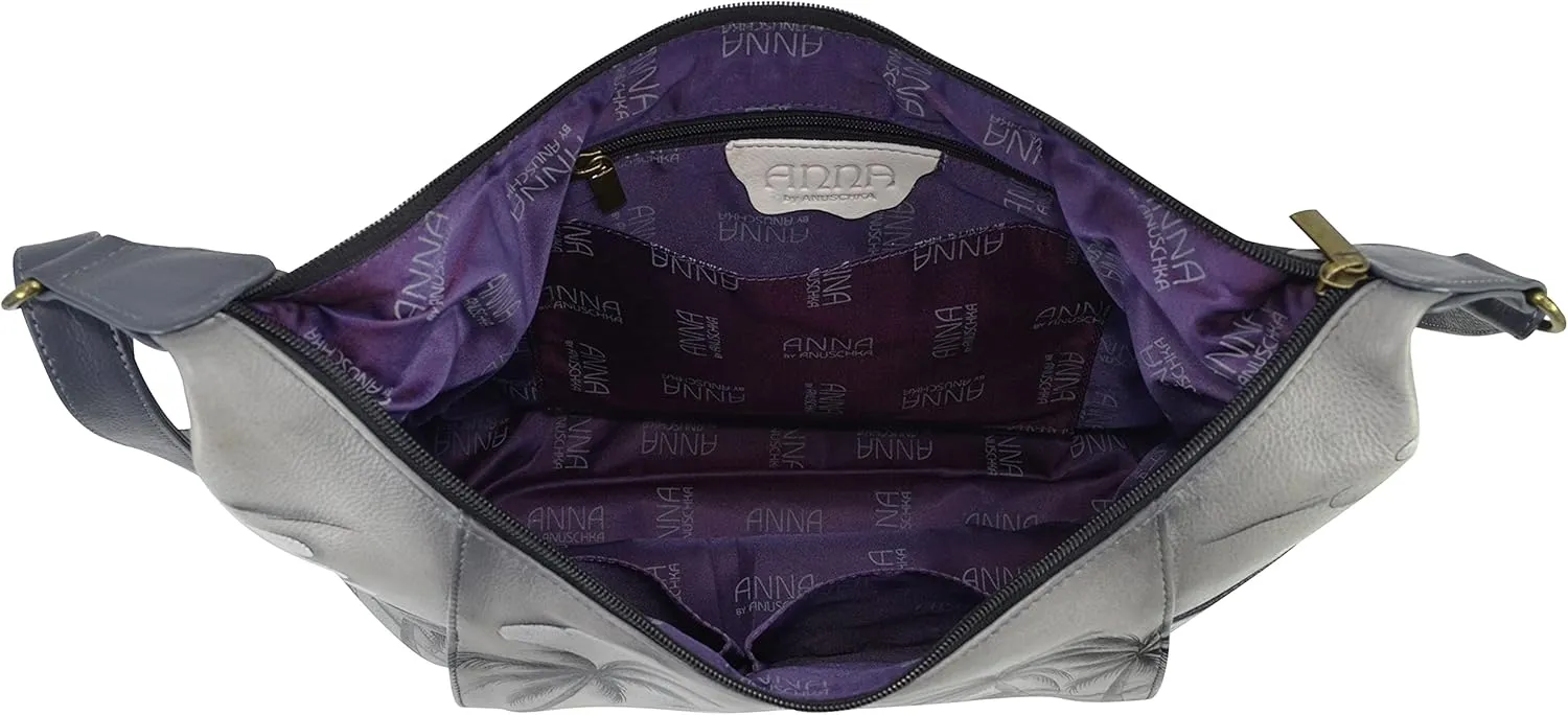 Anna by Anuschka Women's Leather Large Shoulder Hobo