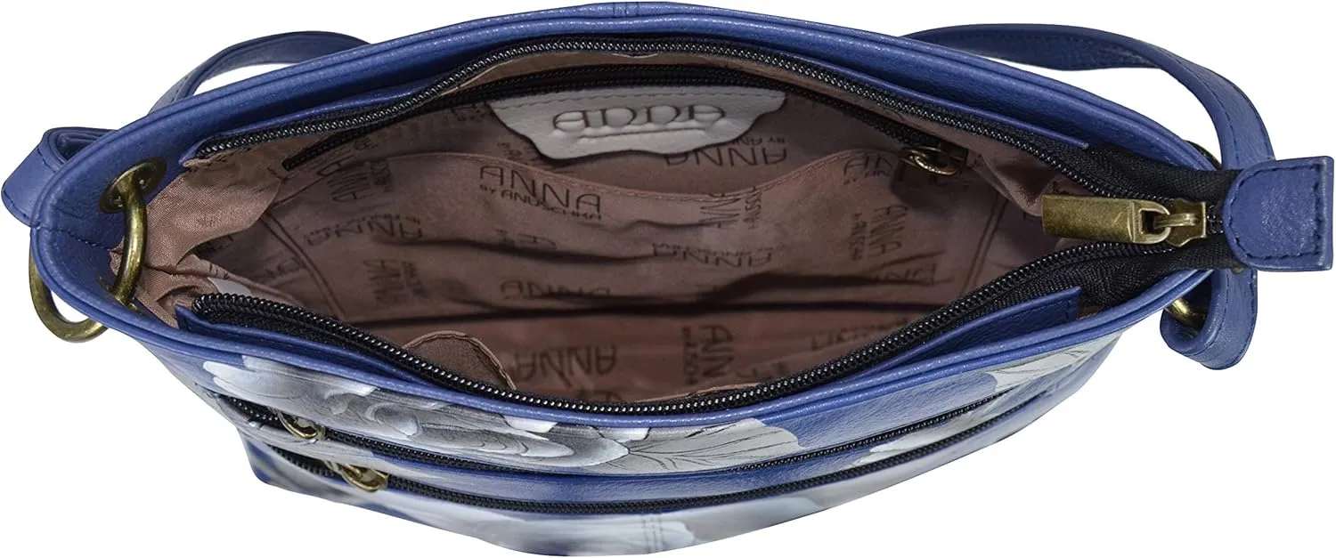 Anna by Anuschka Women’s Original Hand-Painted Leather Medium Shopper Crossbody