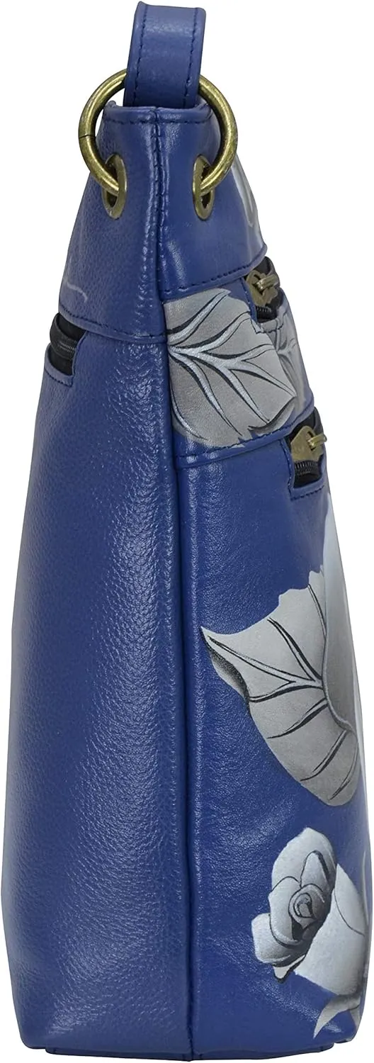 Anna by Anuschka Women’s Original Hand-Painted Leather Medium Shopper Crossbody