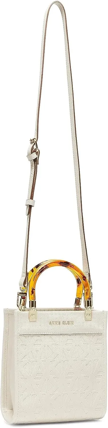 Anne Klein Mini North/South Embossed Convertible Crossbody