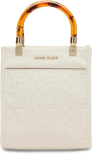 Anne Klein Mini North/South Embossed Convertible Crossbody