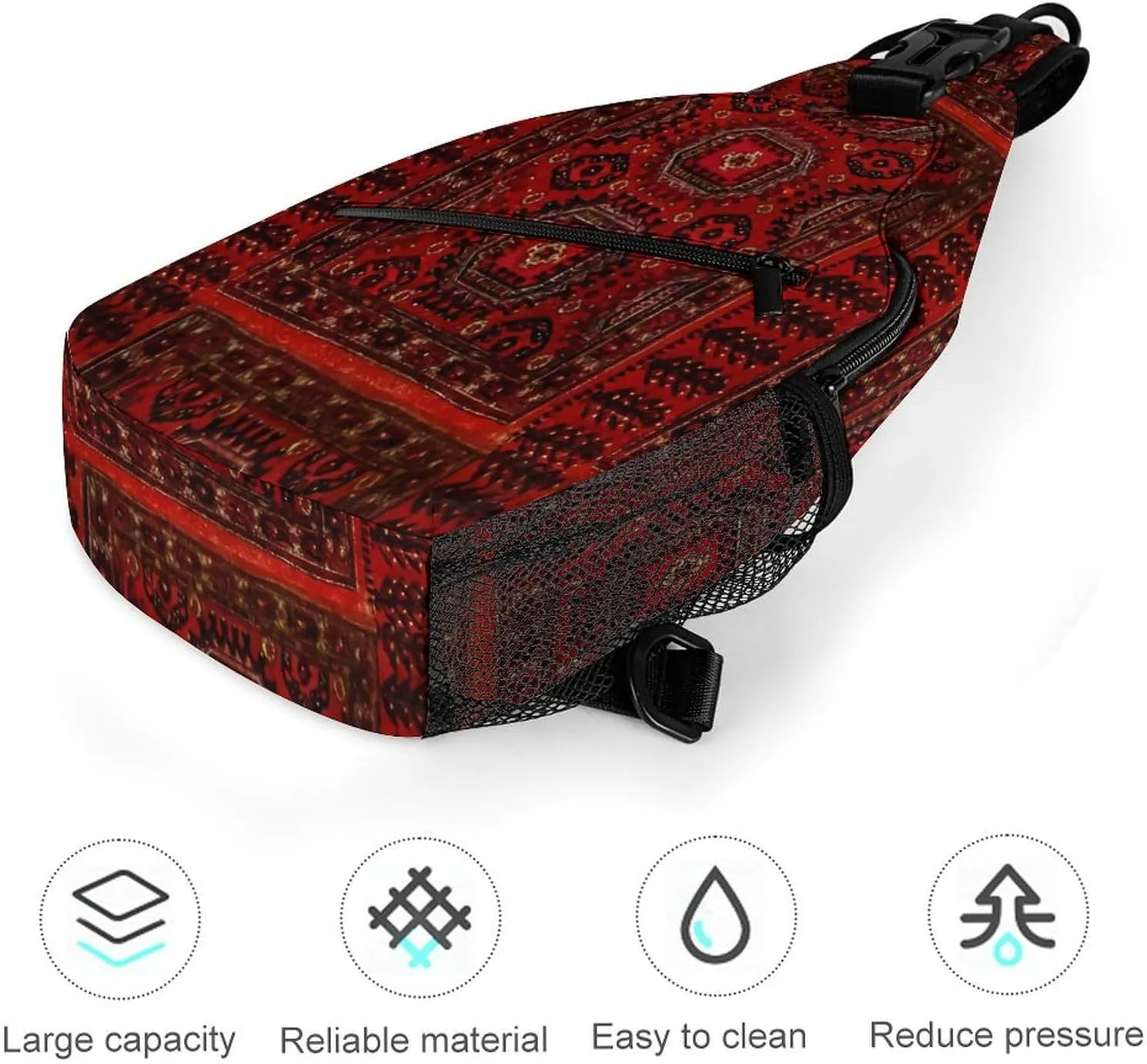 Antique Oriental A Spacious And Large Capacity Portable Adjustable Chest Bag