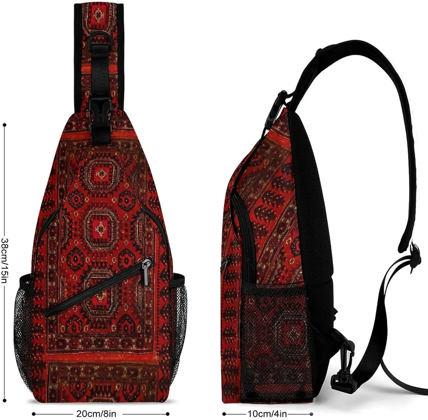 Antique Oriental A Spacious And Large Capacity Portable Adjustable Chest Bag