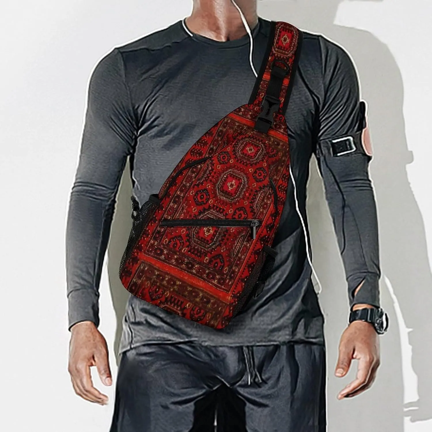 Antique Oriental A Spacious And Large Capacity Portable Adjustable Chest Bag