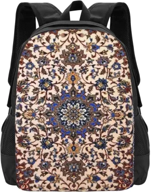 Antique Persian Pattern, Blue Oriental Lightweight Packable Backpack Travel Casual Hiking Daypack Foldable Backpack For Men Women