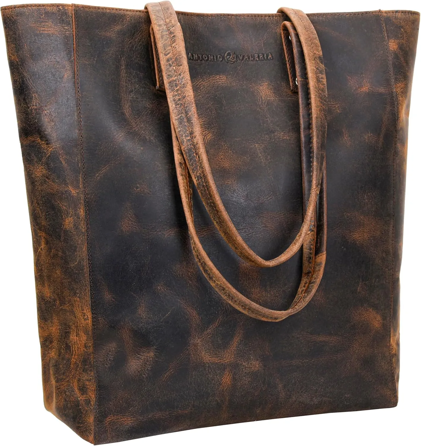 ANTONIO VALERIA Ava Leather Tote/Top Handle Shoulder Bag for Women