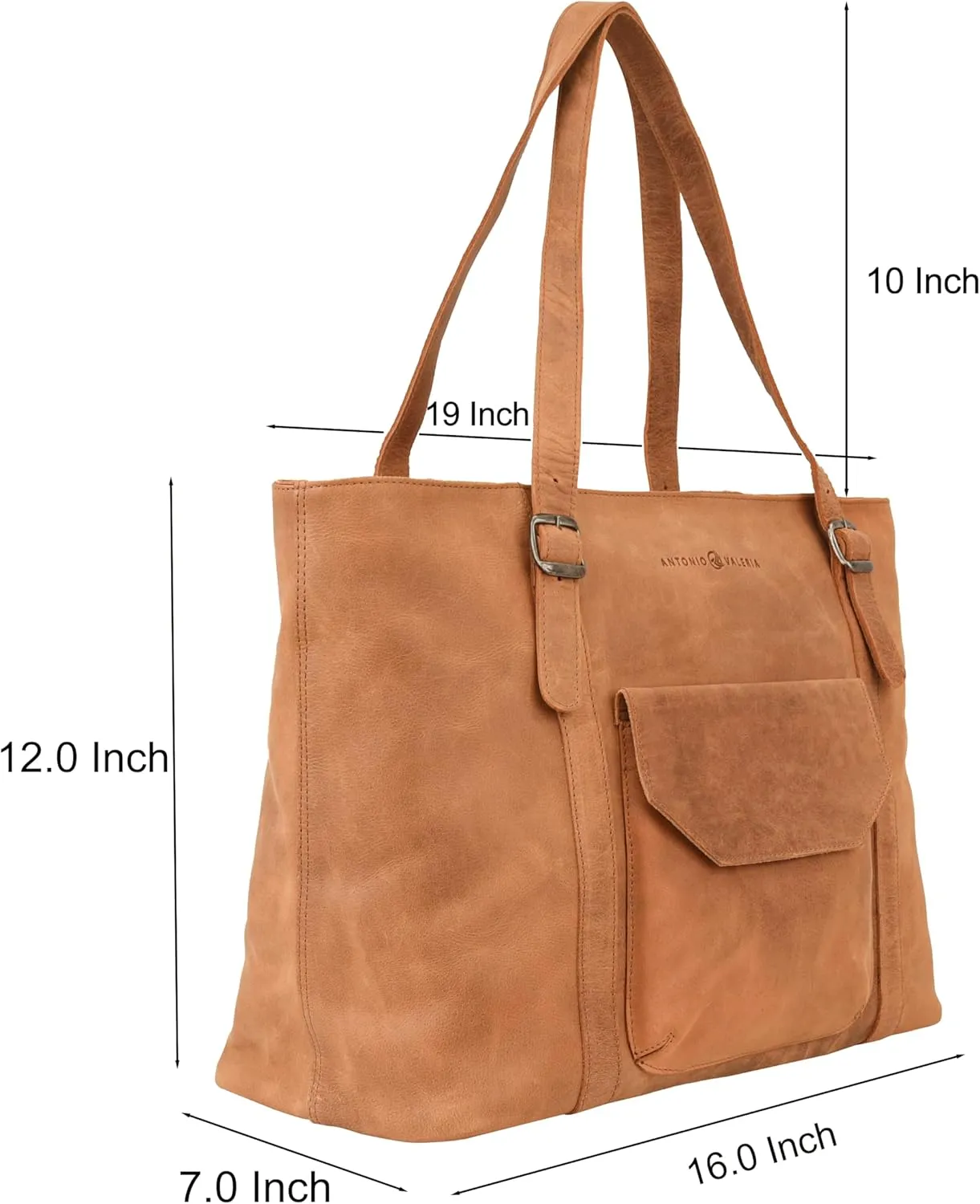 ANTONIO VALERIA Sage Leather Tote/Top Handle Shoulder Bag for Women