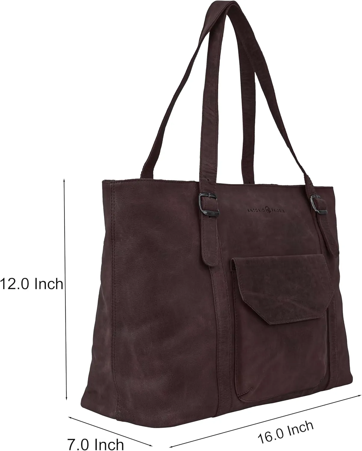 ANTONIO VALERIA Sage Leather Tote/Top Handle Shoulder Bag for Women