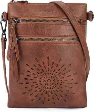 APHISON Crossbody purse for Women, Vegan Leather Sunflower Crossbody Phone Handbags with Adjustable Strap