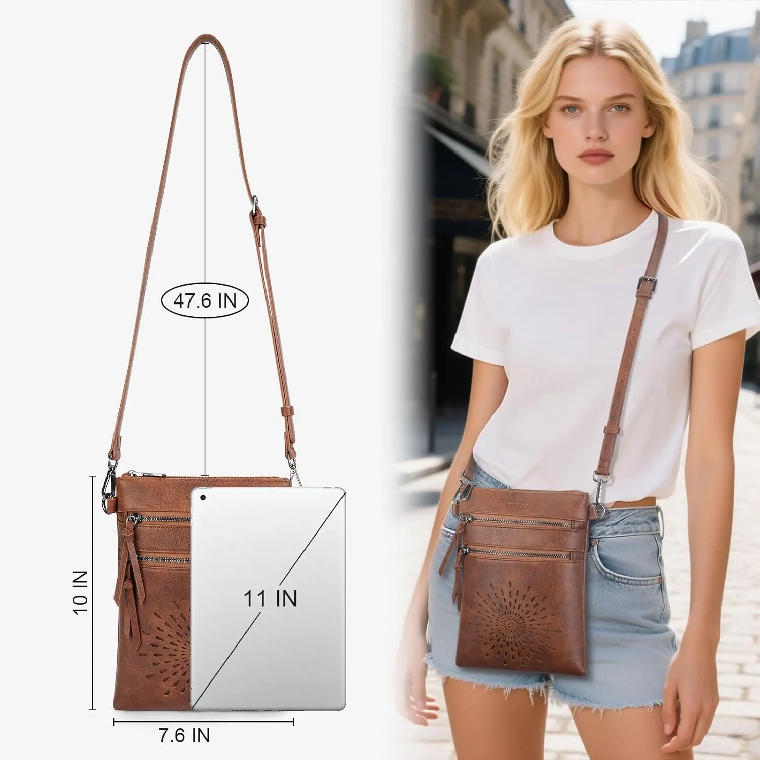 APHISON Crossbody purse for Women, Vegan Leather Sunflower Crossbody Phone Handbags with Adjustable Strap