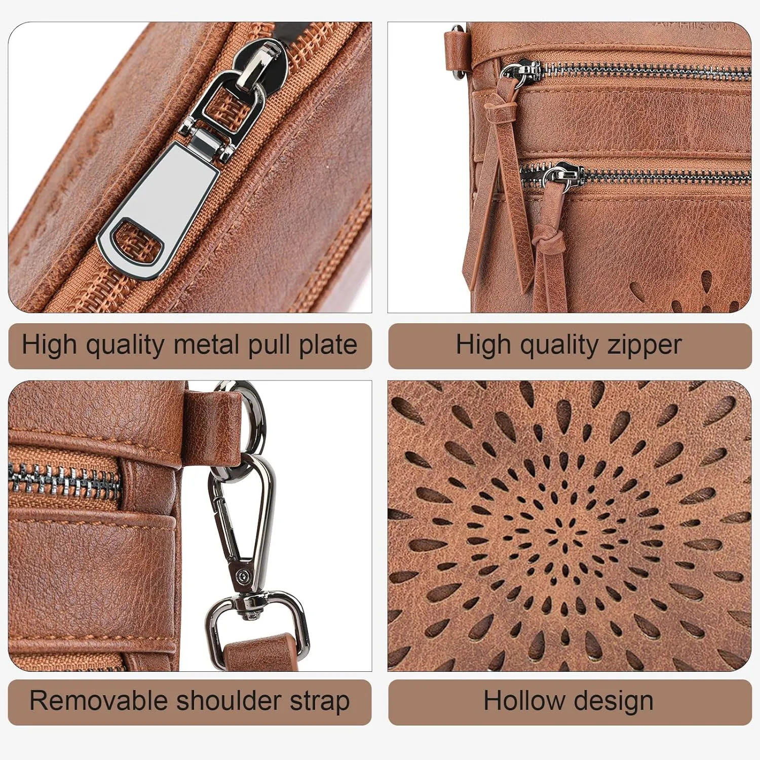 APHISON Crossbody purse for Women, Vegan Leather Sunflower Crossbody Phone Handbags with Adjustable Strap