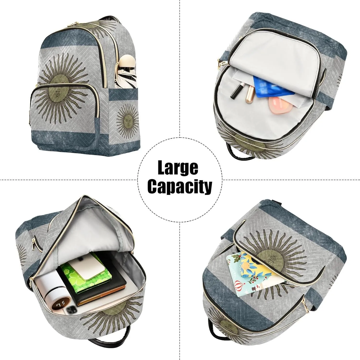 Argentina Flag Art Mini Backpack for Women, Travel Backpack Purse Daypack Shoulder Bag for Ladies