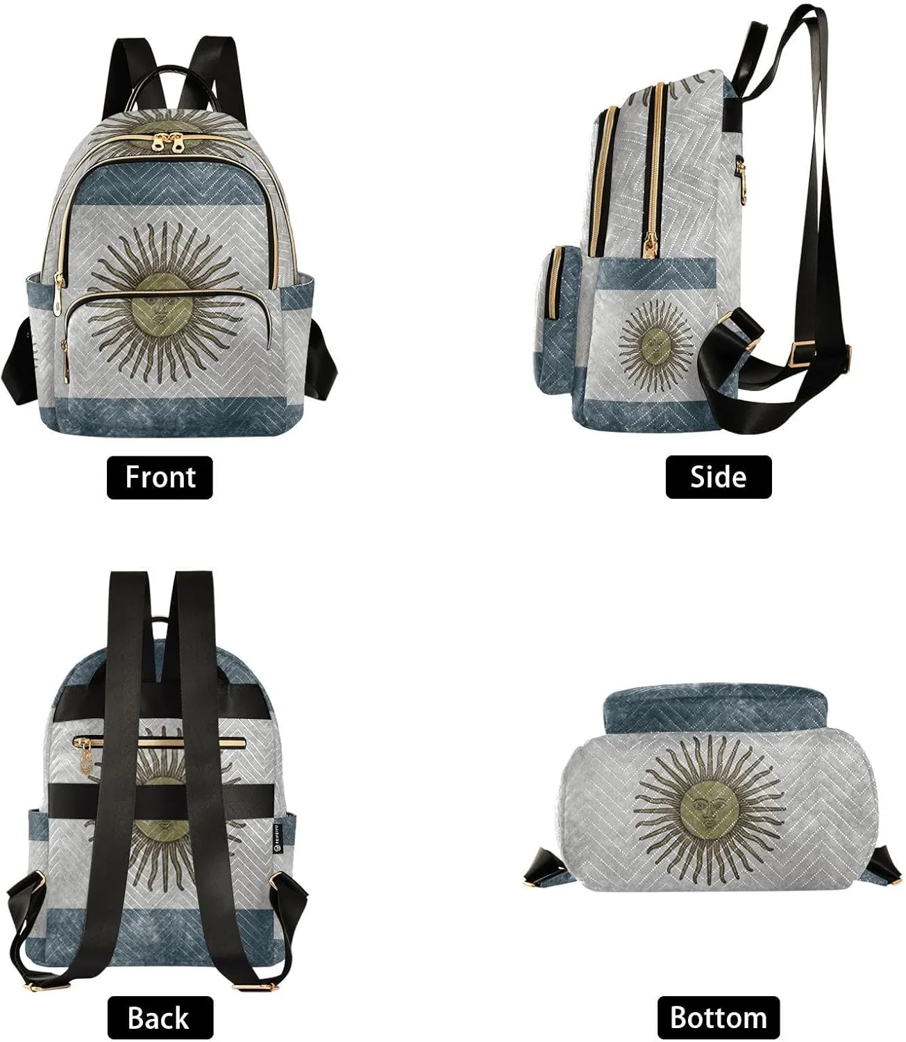 Argentina Flag Art Mini Backpack for Women, Travel Backpack Purse Daypack Shoulder Bag for Ladies