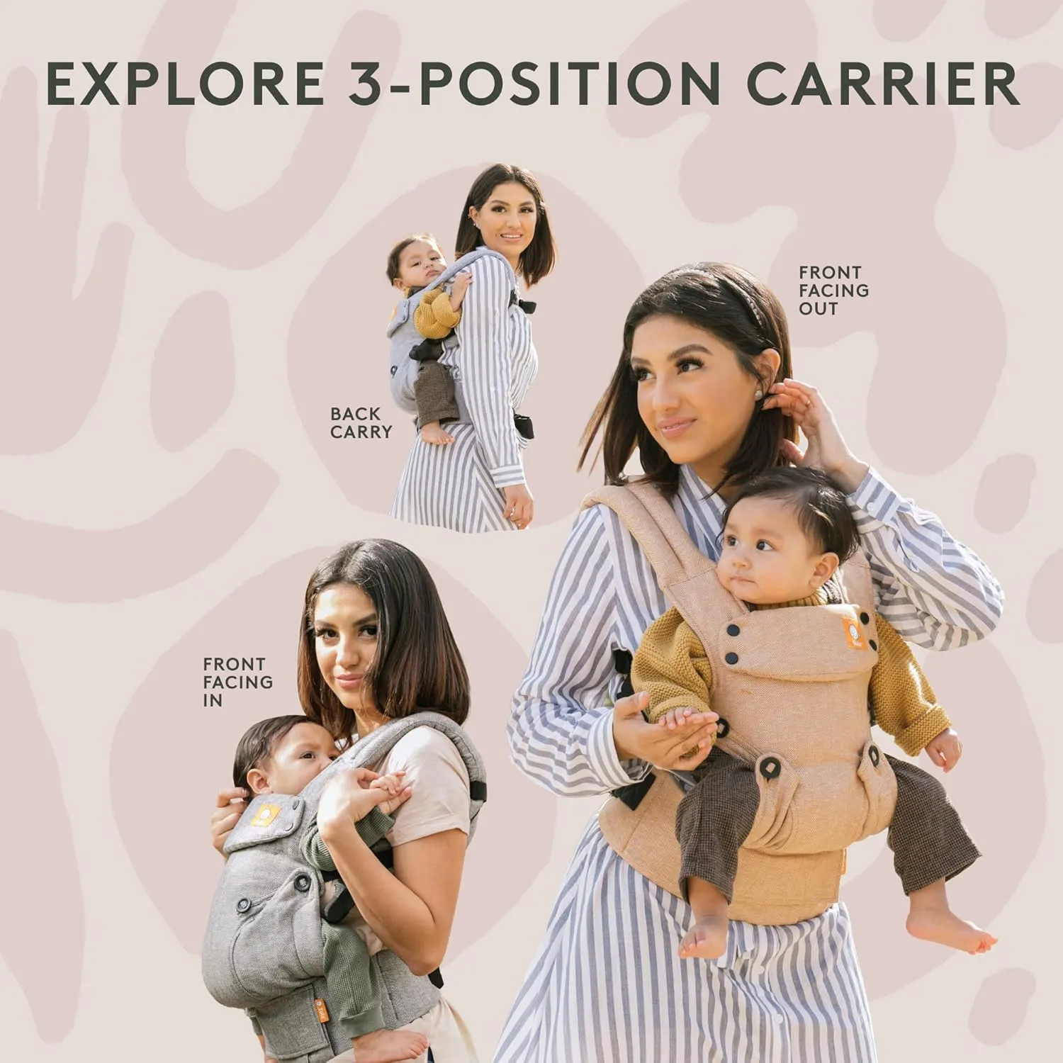 Baby Tula Coast Explore Mesh Baby Carrier 7 – 45 lb, Adjustable Newborn to Toddler Carrier, Multiple Ergonomic Positions Front and Back, Breathable – Coast Indigo, Navy Blue