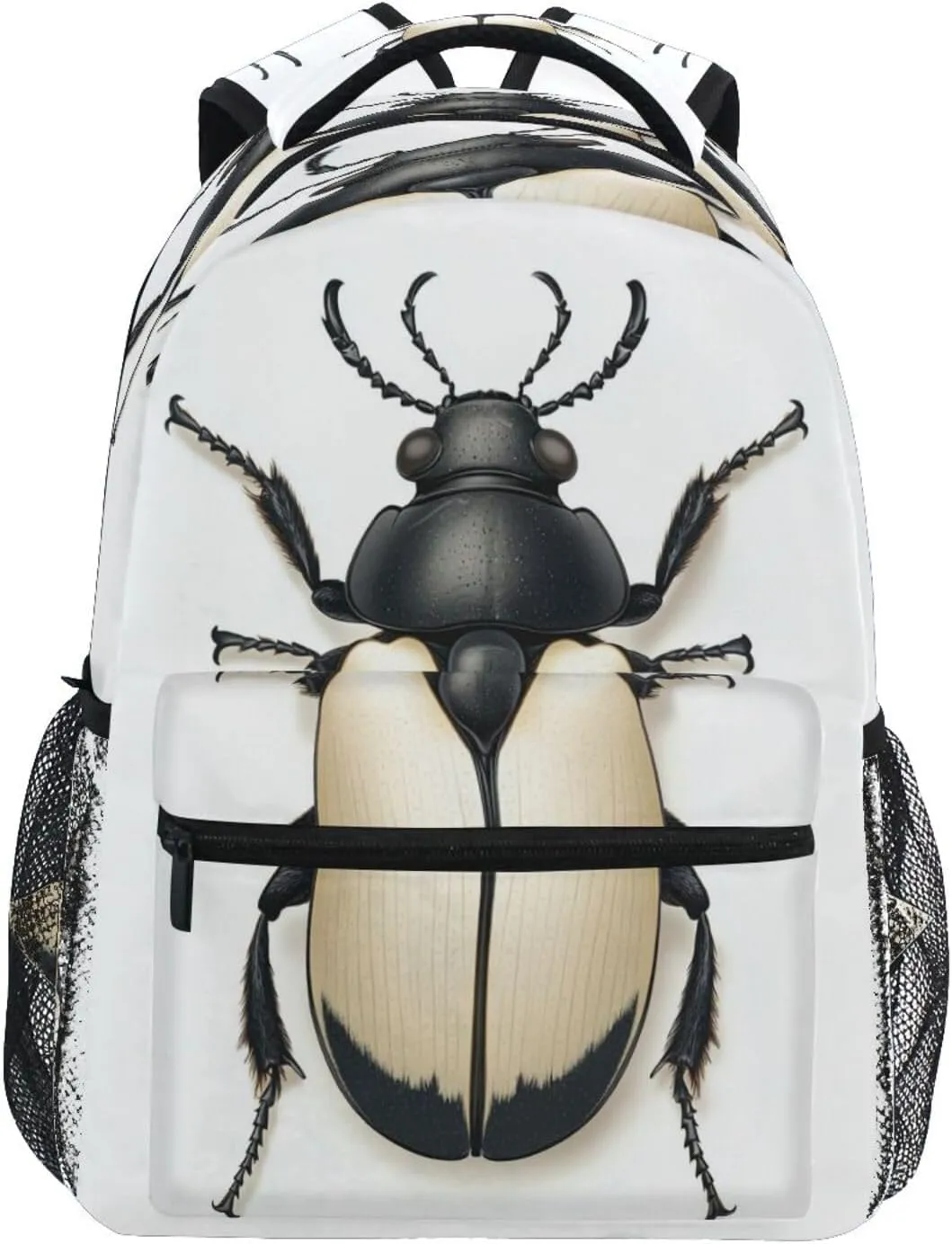 Backpack for Teens Boys Girls Waterproof Travel Laptop Backpack with Chest Strap for Business Work College Travel Trip Art Hylobatidae White