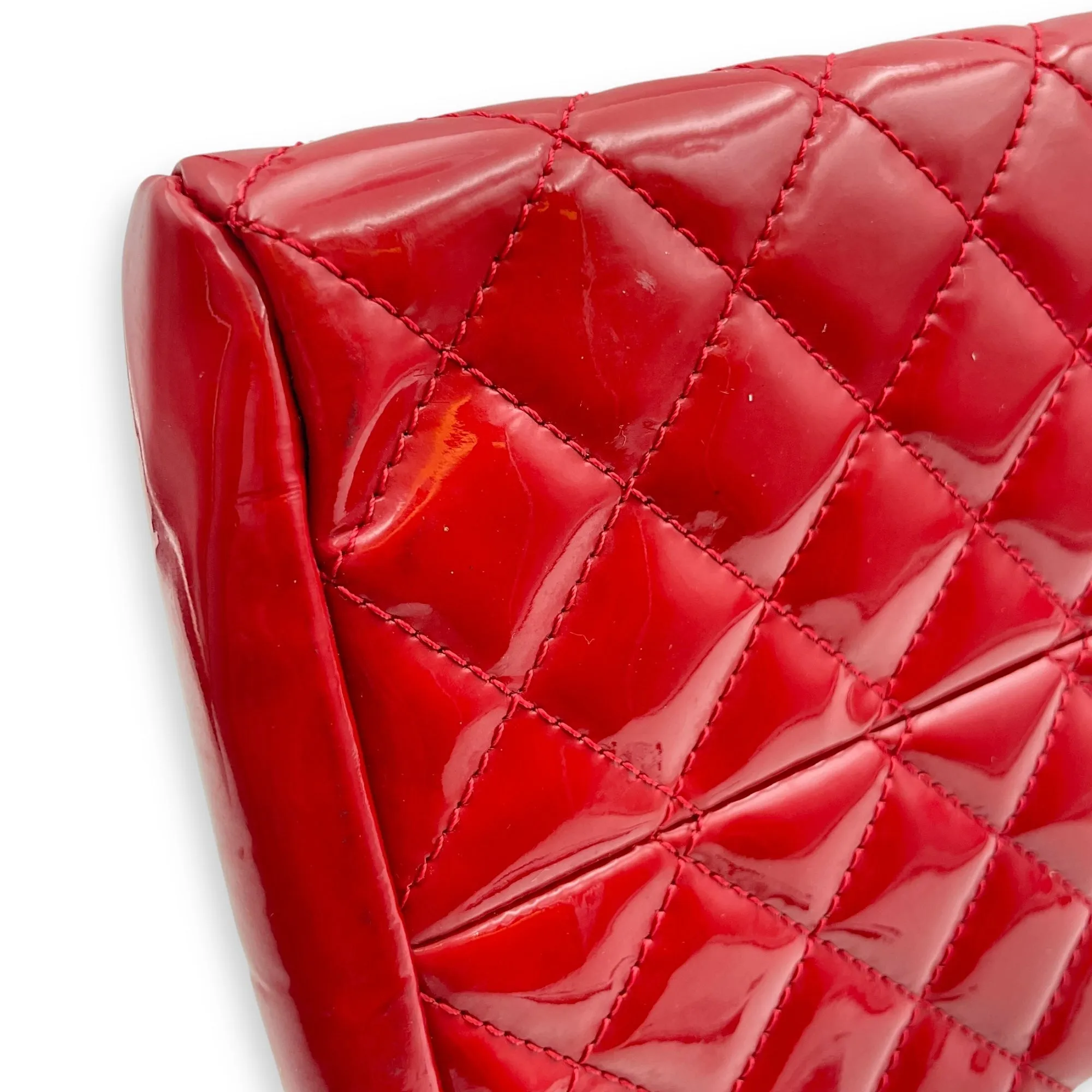 Bag Bowler Red Patent Silver Leather, Effective communication Shoulder in Mademoiselle Urgent clearance hardware