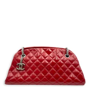 Bag Bowler Red Patent Silver Leather, Effective communication Shoulder in Mademoiselle Urgent clearance hardware