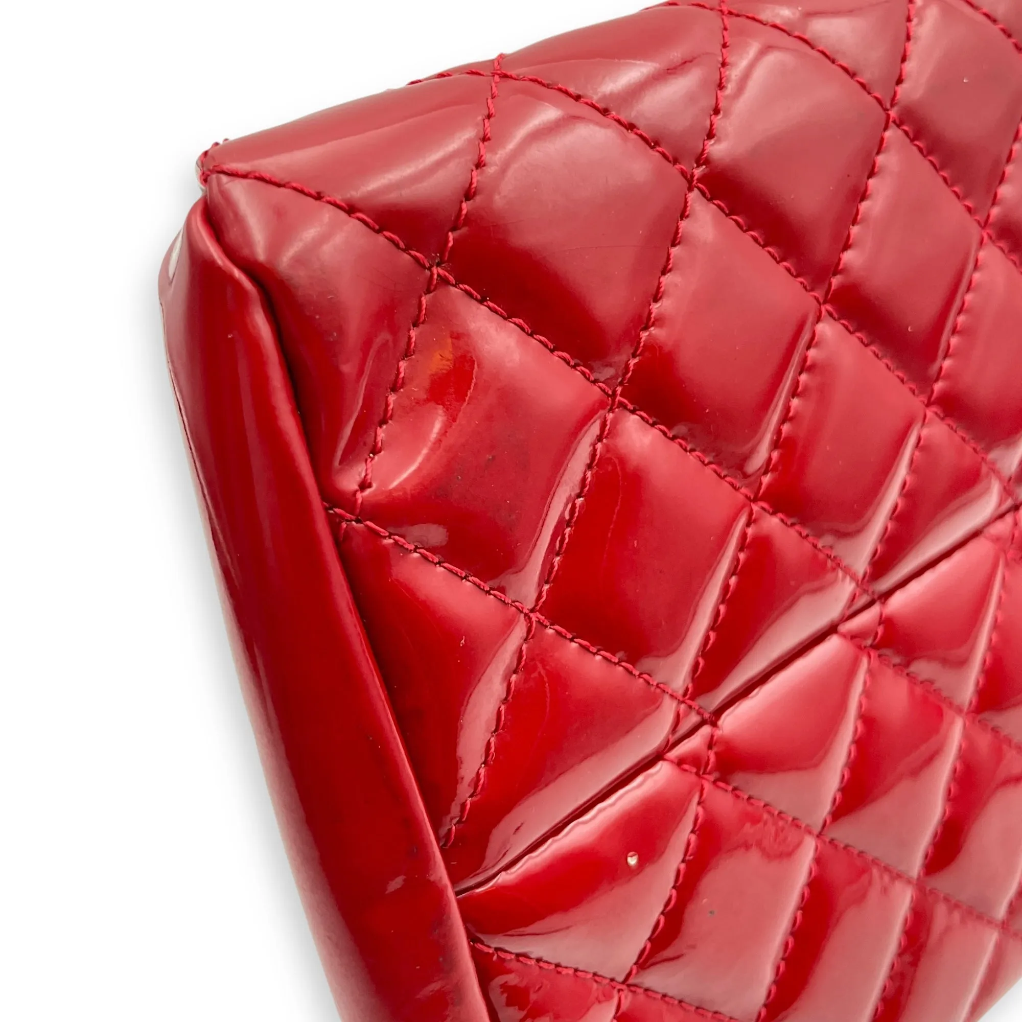 Bag Bowler Red Patent Silver Leather, Effective communication Shoulder in Mademoiselle Urgent clearance hardware