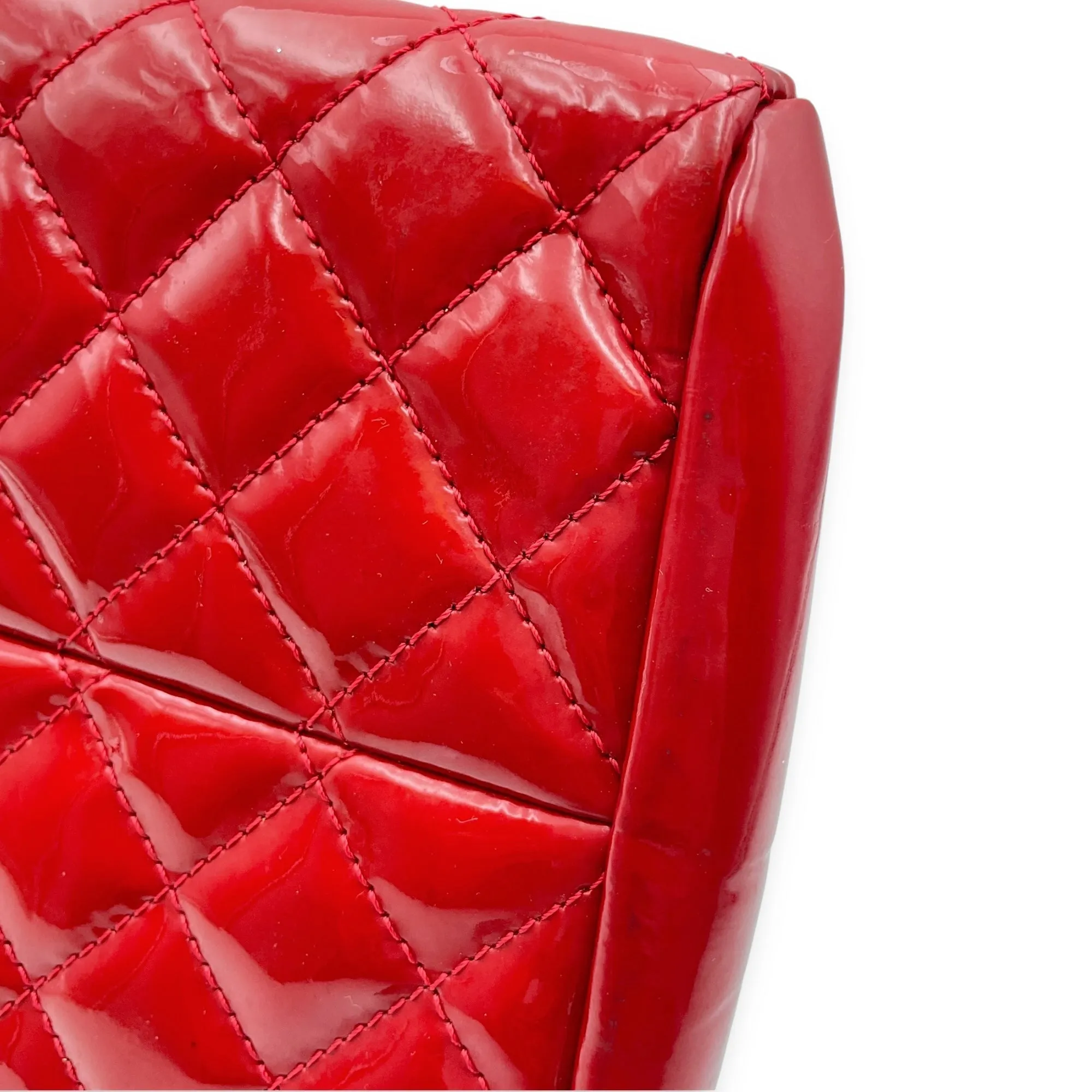 Bag Bowler Red Patent Silver Leather, Effective communication Shoulder in Mademoiselle Urgent clearance hardware