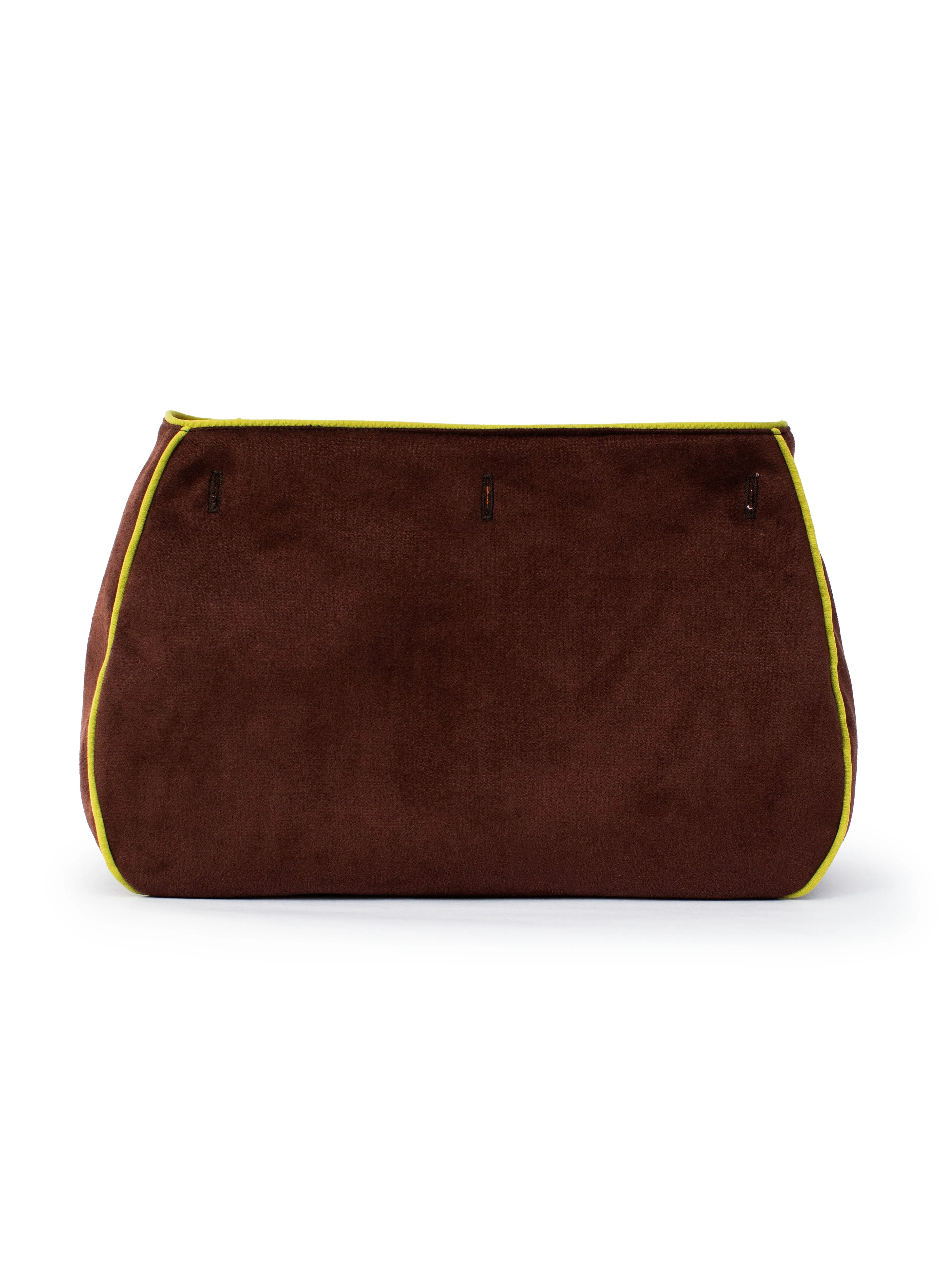BAG COVER California Poppy & Brown Suede