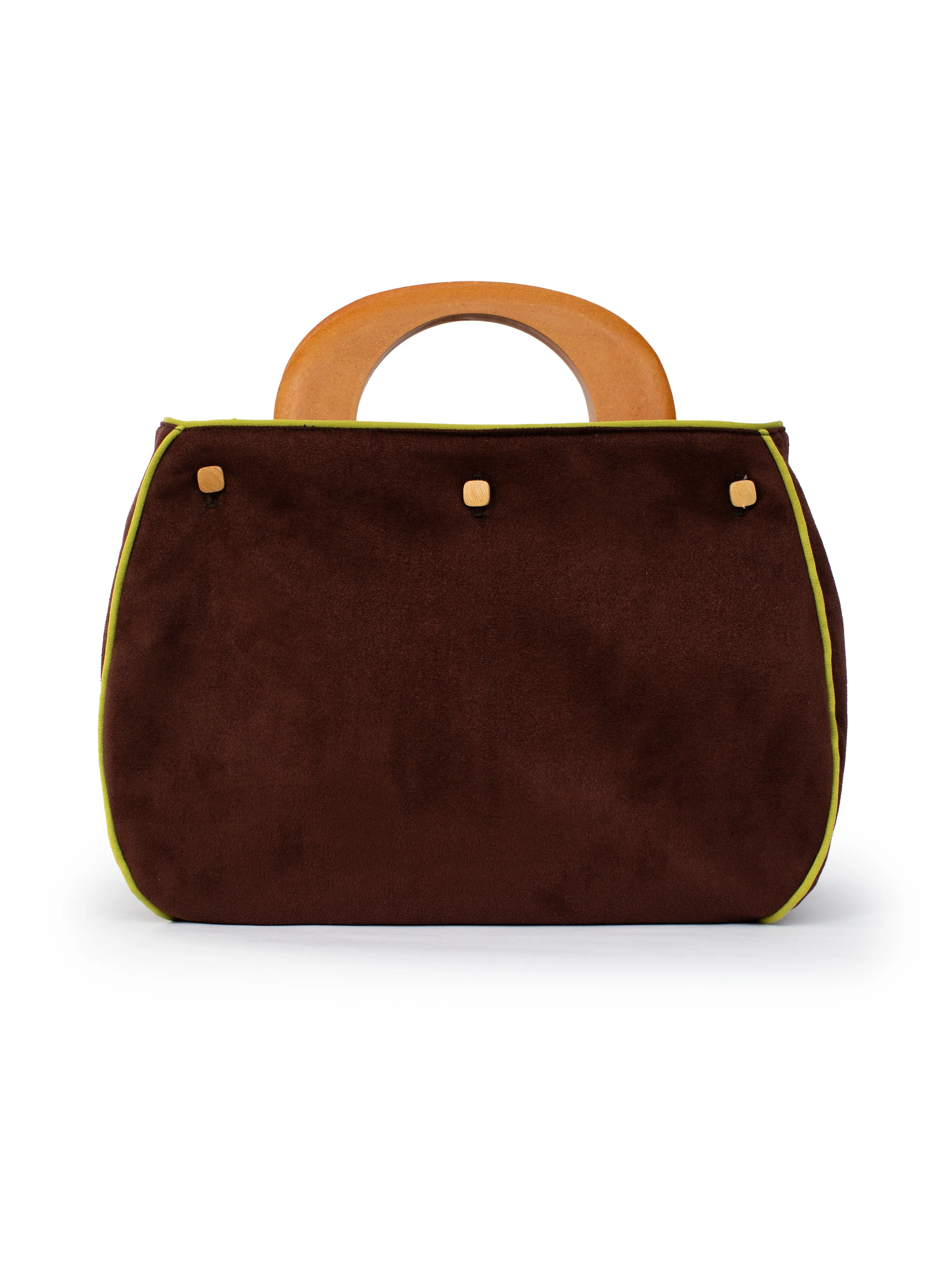 BAG COVER California Poppy & Brown Suede