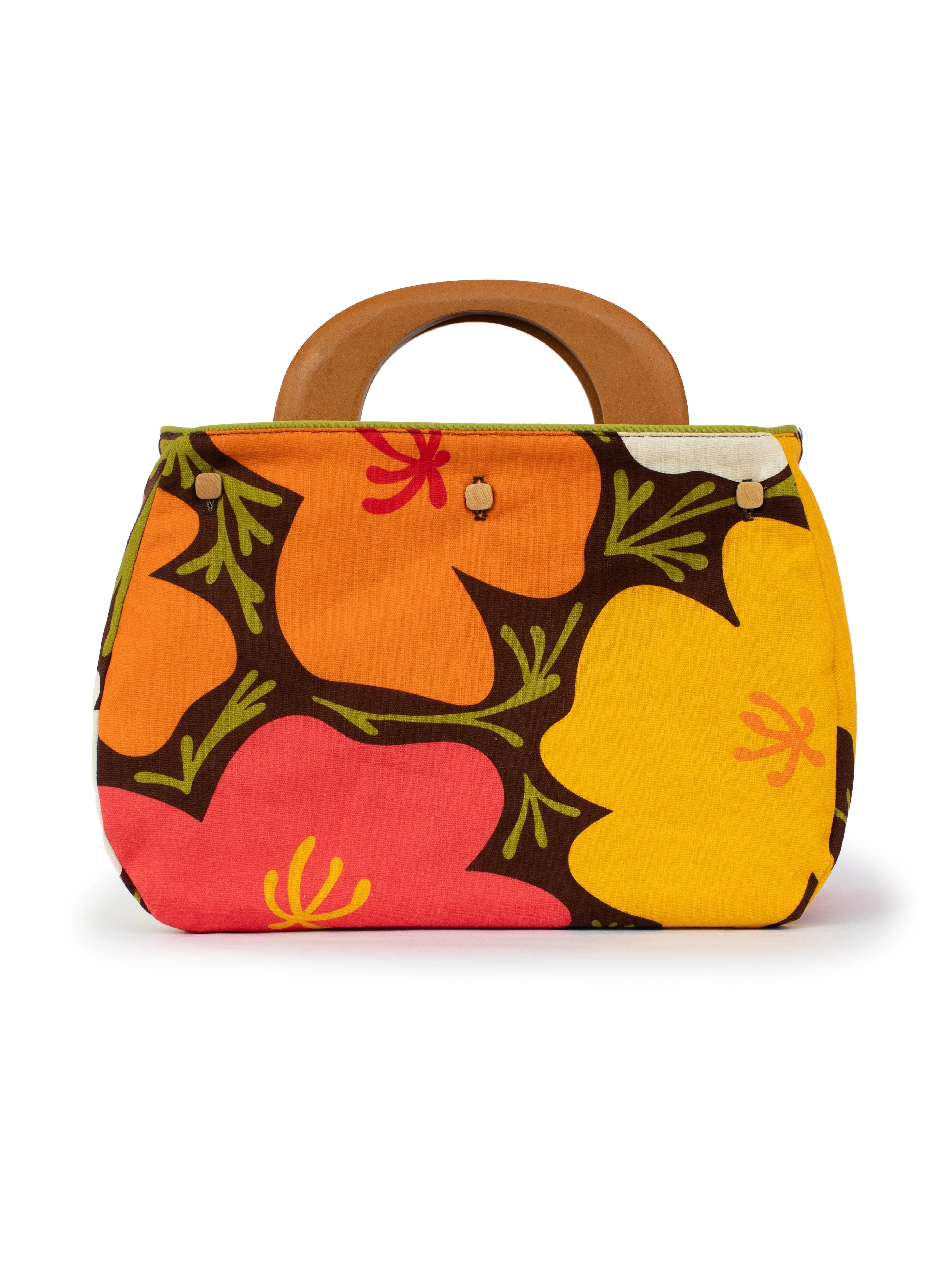 BAG COVER California Poppy & Brown Suede