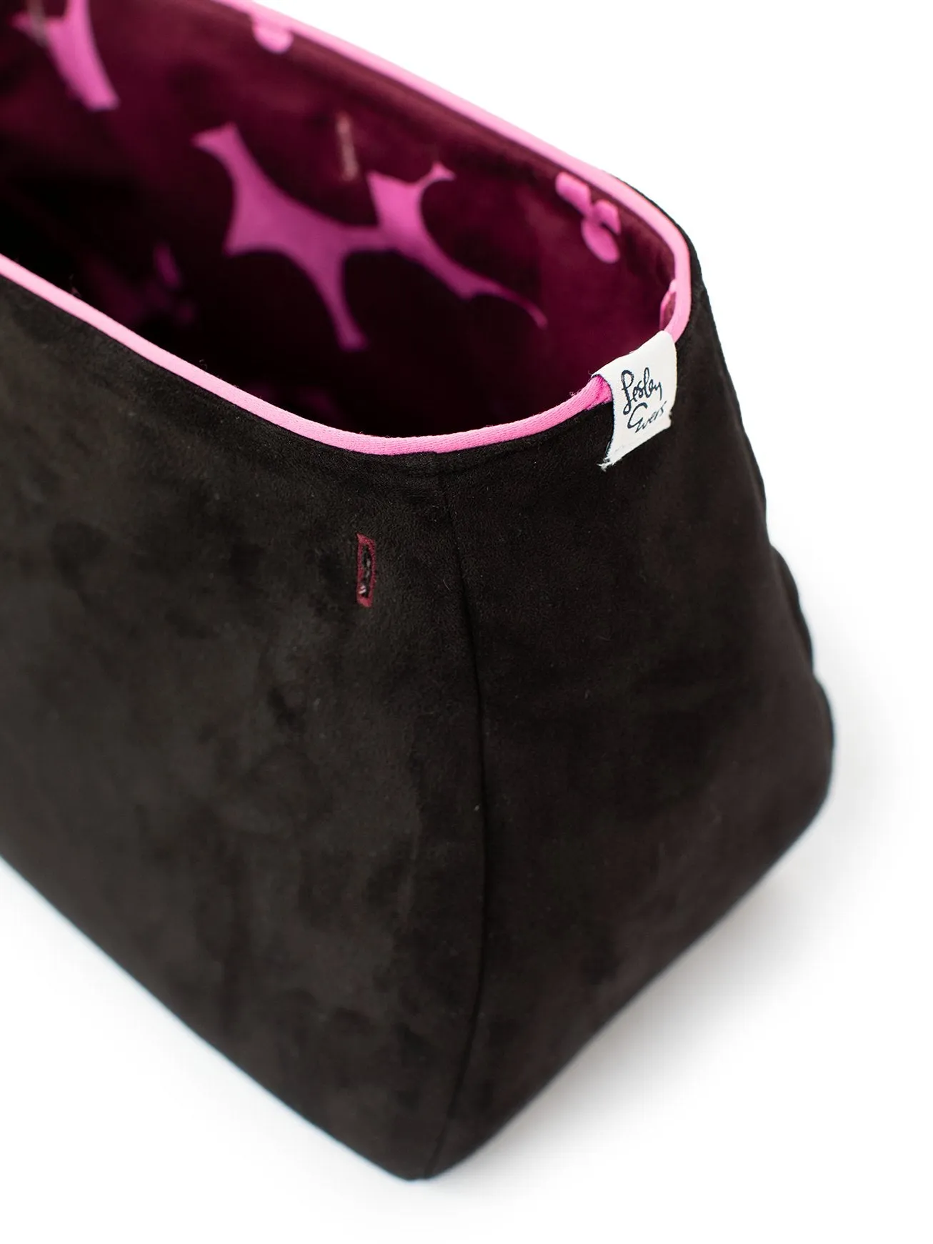 BAG COVER Jumbo Blooms Magenta & Black Suede