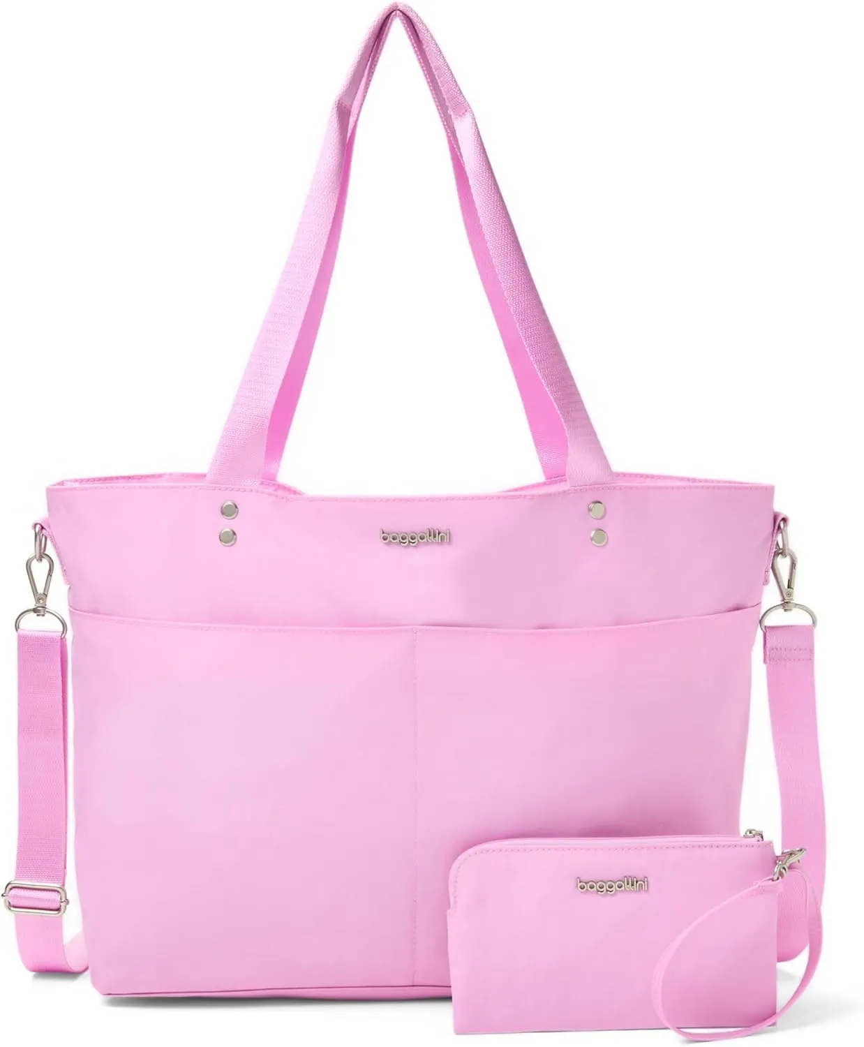 Baggallini Carryall Laptop Tote-Medium 12x19 Inch Travel Crossbody Shoulder Bag