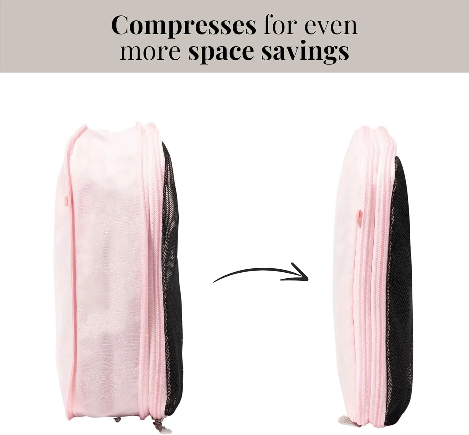 Baggallini Compression Cube 3-piece set - Lightweight Compression Packing Cubes for Travel