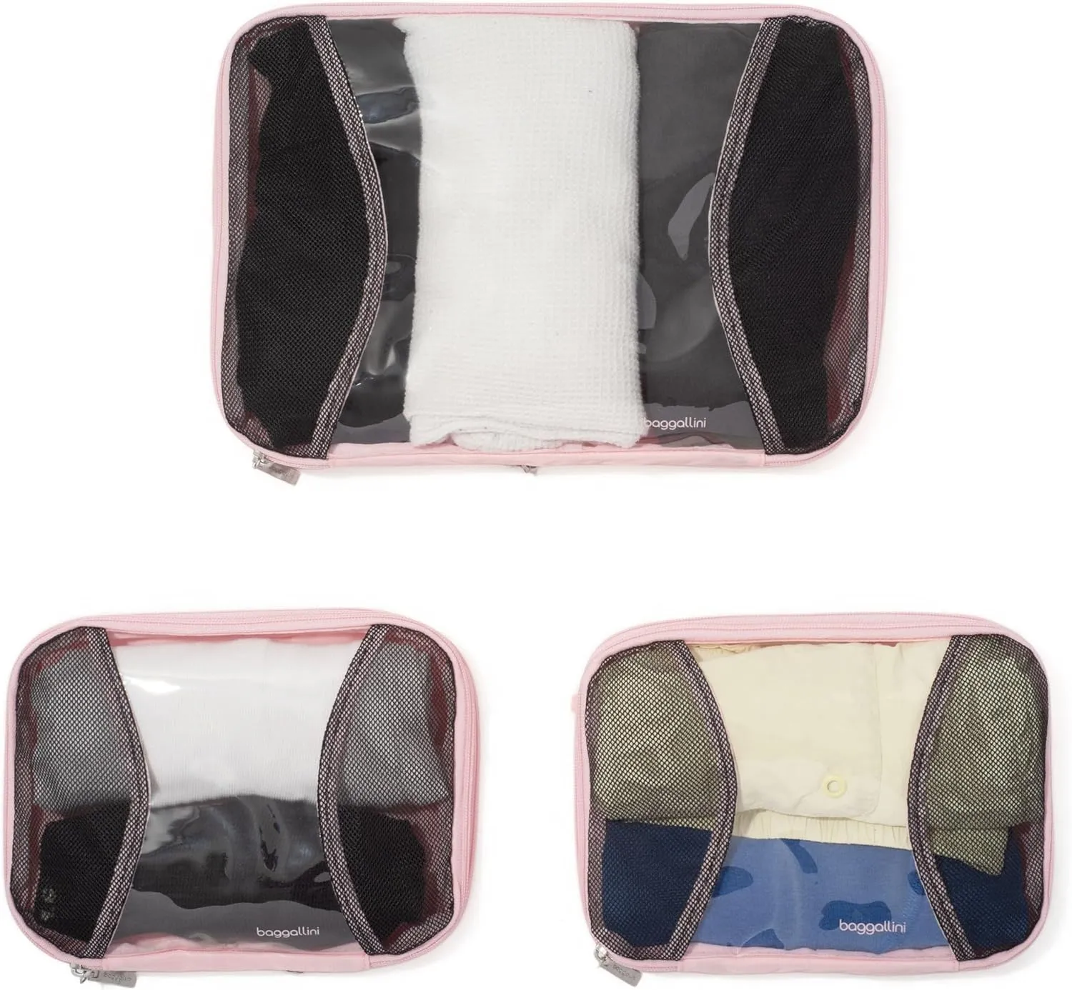 Baggallini Compression Cube 3-piece set - Lightweight Compression Packing Cubes for Travel