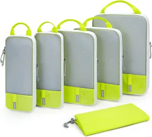 BAGSMART 6 Set Compression Packing Cubes - Lightweight Travel Essentials, Durable Luggage Organizer