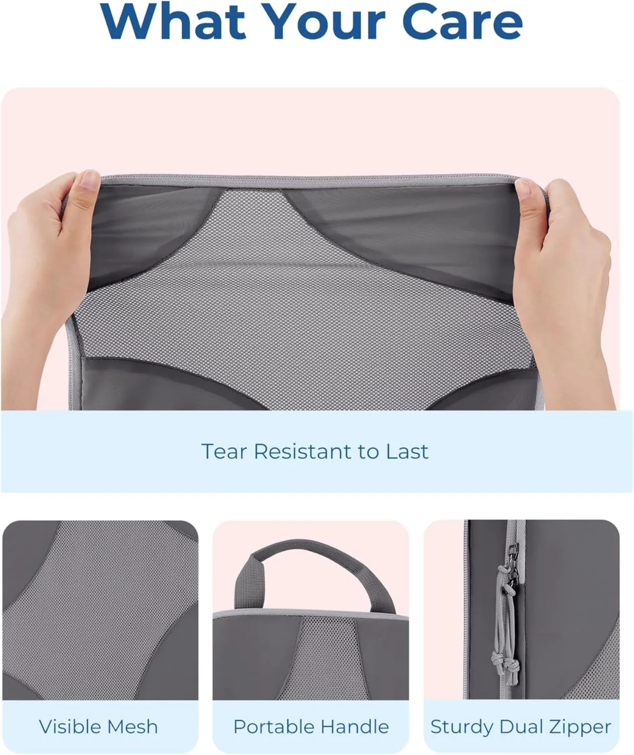 BAGSMART Compression Packing Cubes for Travel, Compressible Luggage Organizer for Cruise Ship, Lightweight Travel Essentials 6-Pack 1L 2M 2S 1Shoe Bag