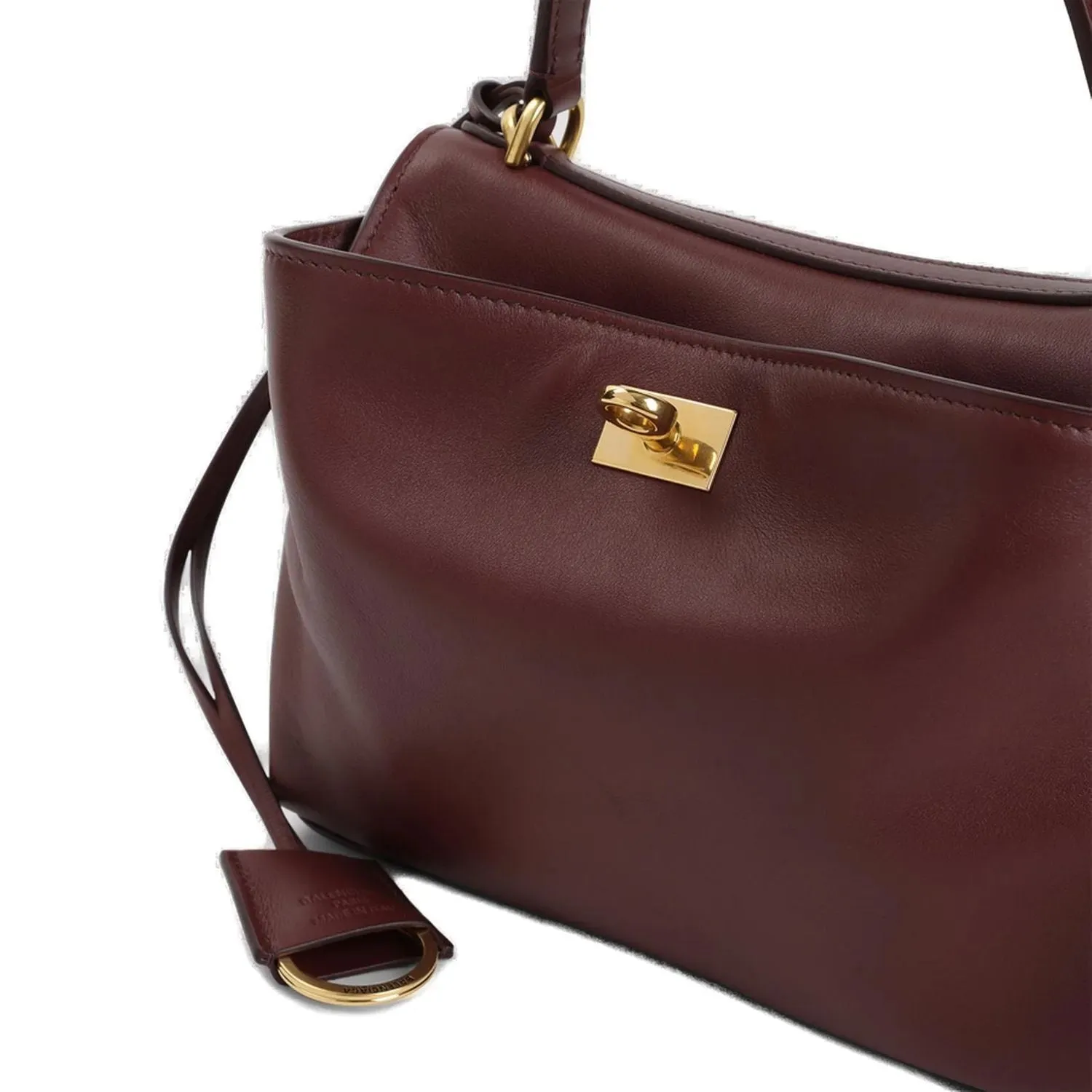 BALENCIAGA Mini Calfskin Handbag with Detachable Shoulder Strap