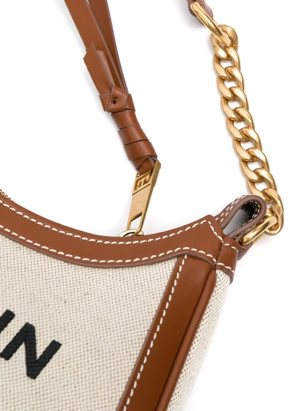 Balmain B Army Canvas And Leather Shoulder Bag