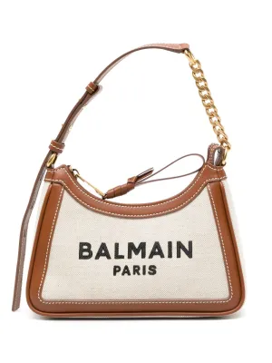 Balmain B Army Canvas And Leather Shoulder Bag