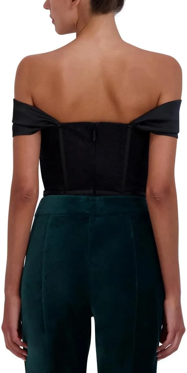 BCBGMAXAZRIA Womens Off Shoulder Sweetheart Neck Bodysuit