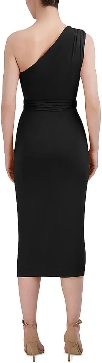 BCBGMAXAZRIA Women's One Shoulder Neck Jersey Cutout Dress