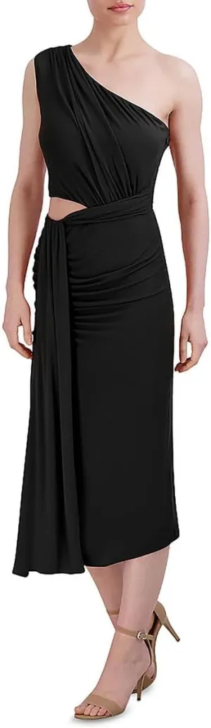 BCBGMAXAZRIA Women's One Shoulder Neck Jersey Cutout Dress