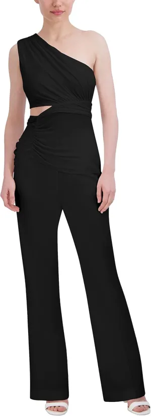 BCBGMAXAZRIA Women's One Shoulder Neck Pullover Cutout Jersey Top