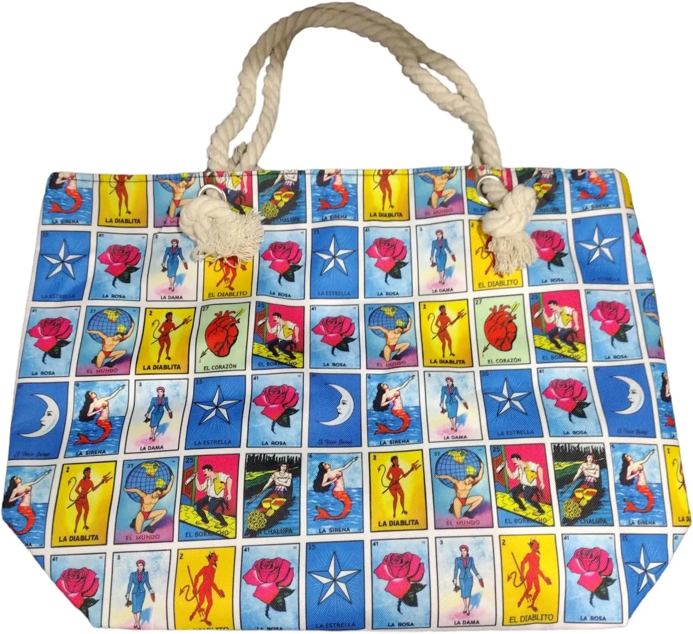 Beach Bag Loteria Rope Carry All, Shoulder Bag