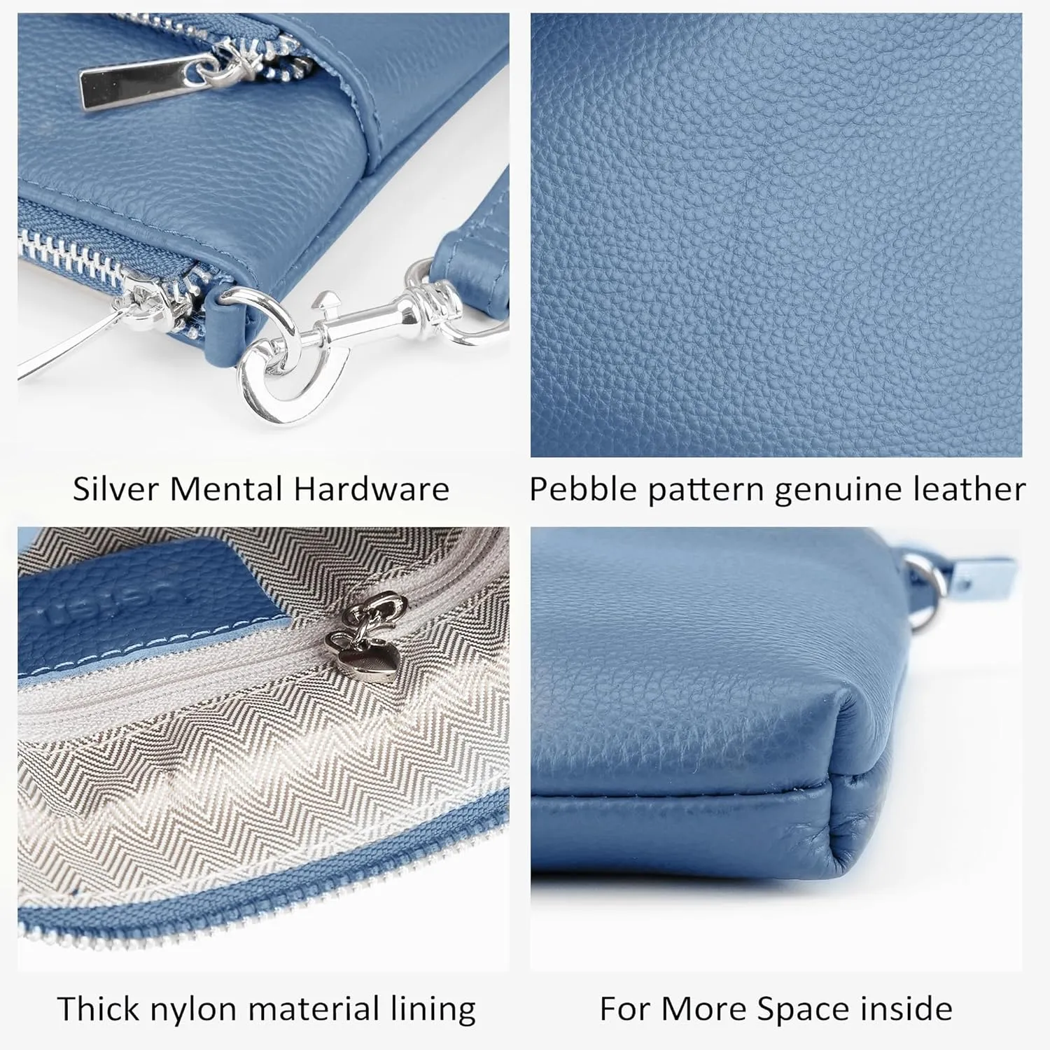 befen Genuine Leather Small Crossbody Purses for Women Travel Cross Body Bags Lightweight with Adjustable Shoulder Strap